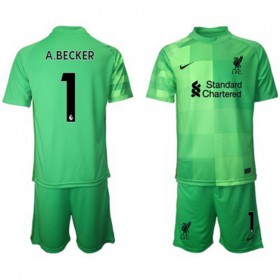 Camisolas de futebol Liverpool Guarda Redes Alisson Becker 1 Criança Equipamento Principal 2021/22 Manga Curta